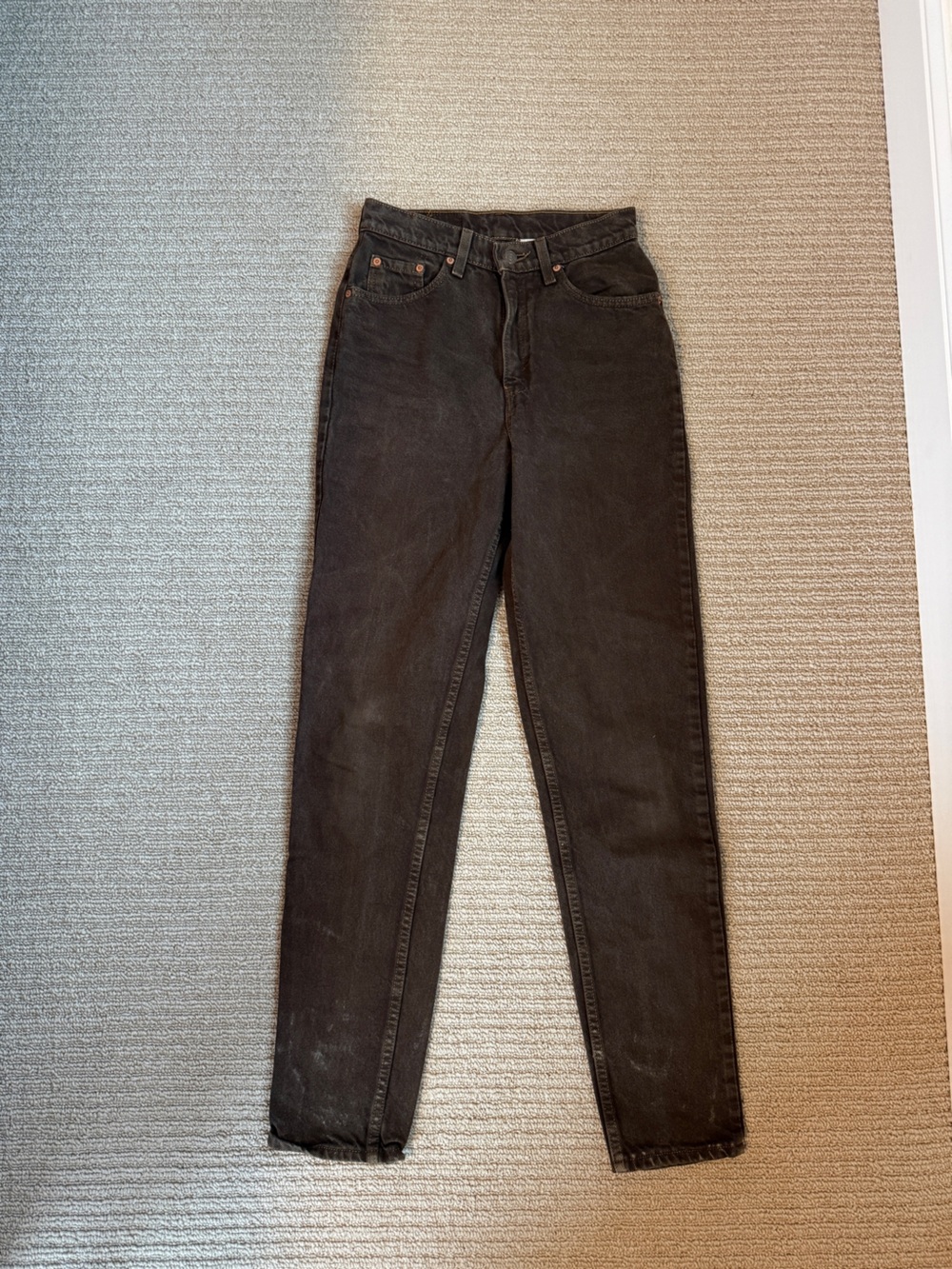 Vintage Levi's Straight Leg Jeans in Washed Black